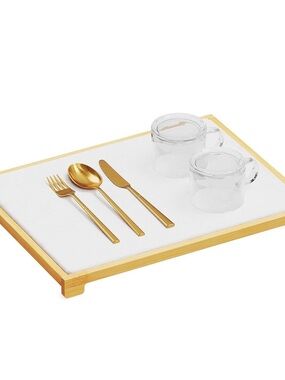 SpaceAid Bamboo Rack Dish Pad, Instant Dry Diatomaceous Earth Mat